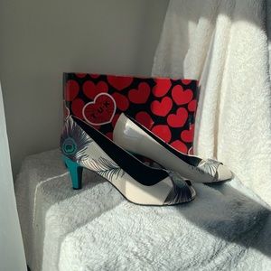 Peep Toe Peacock Heels